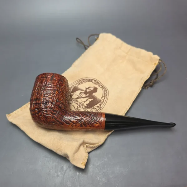 Ser Jacopo Maxima S2 Partially Sandblasted Billiard Estate Briar Pipe, Unsmoked - Image 14