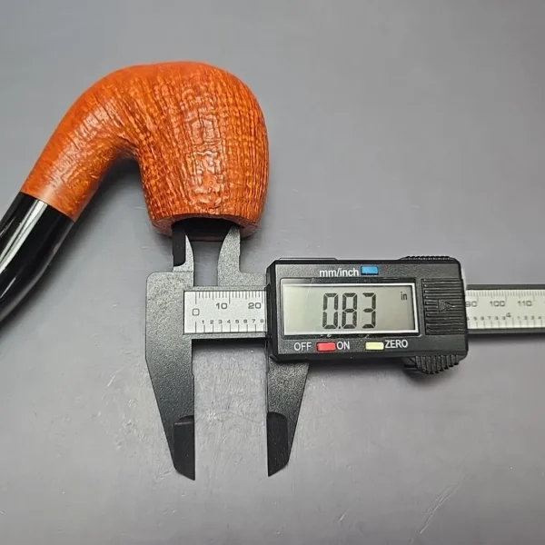 Calibano (Mastro de Paja) 101 D C4 Sandblasted Bent Billiard Estate Briar Pipe, Unsmoked - Image 12