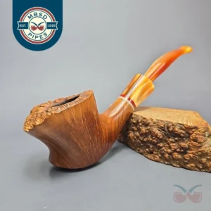 Edward's XL Smooth Freehand w/ Acrylic Estate Briar Pipe, American Estates