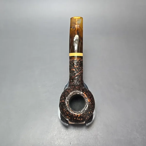 Brebbia Ninja 301 Sandblasted Author Estate Briar Pipe, Unsmoked - Image 8