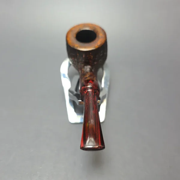 Smith House Partially Sandblasted Pot w/ Ebonite Handmade Briar Pipe, New - Image 5