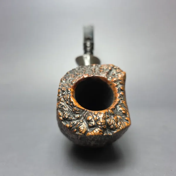 Ben Wade (Preben Holm) Danish Hand Model 100 XL Sandblasted Freehand Sitter w/ Horn Estate Briar Pipe, Danish Estates - Image 6