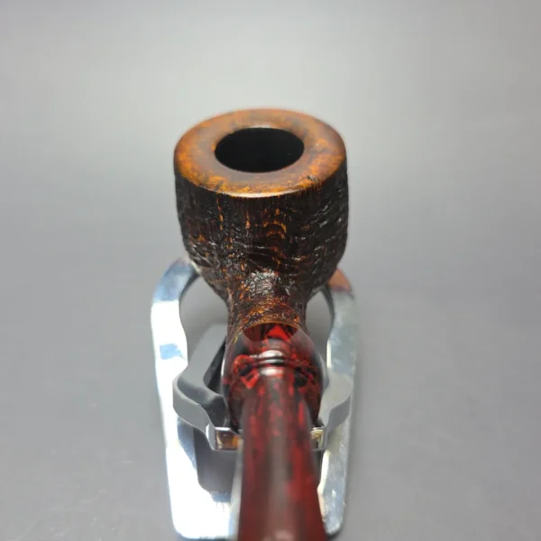 Smith House Partially Sandblasted Pot w/ Ebonite Handmade Briar Pipe, New - Image 6