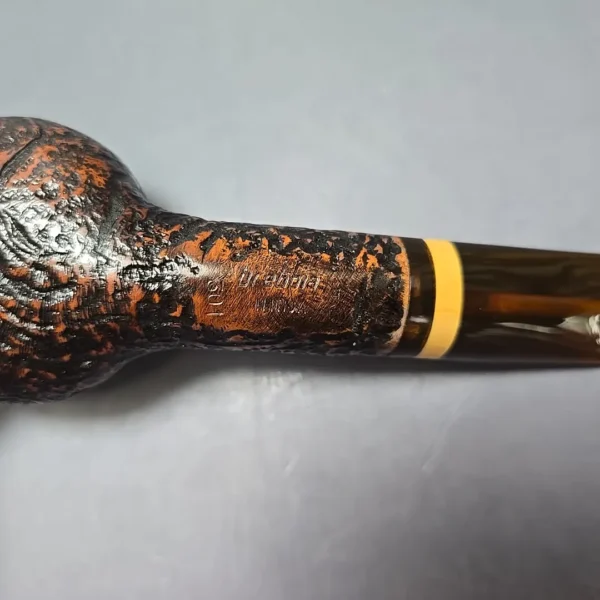 Brebbia Ninja 301 Sandblasted Author Estate Briar Pipe, Unsmoked - Image 10