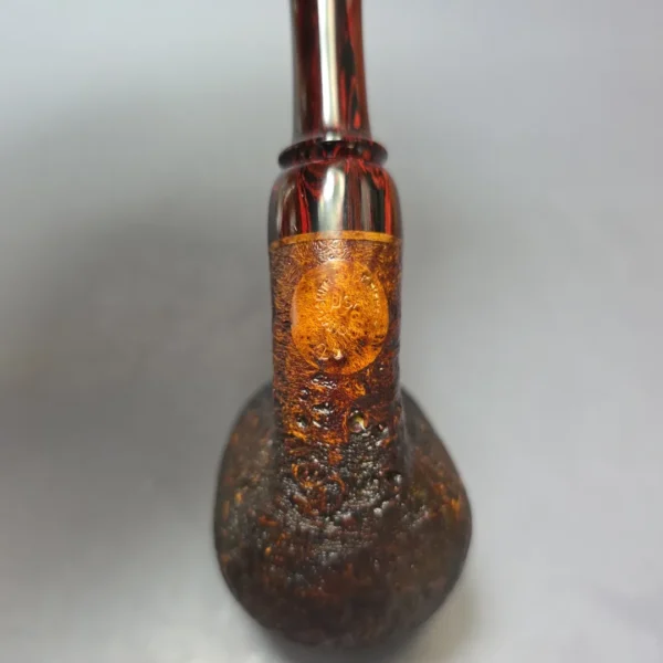 Smith House Partially Sandblasted Pot w/ Ebonite Handmade Briar Pipe, New - Image 9