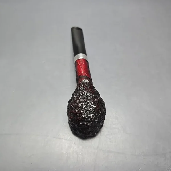 Peterson Cobble 608 Rusticated & Sandblasted Pot w/ Silver Briar Pipe, New - Image 6