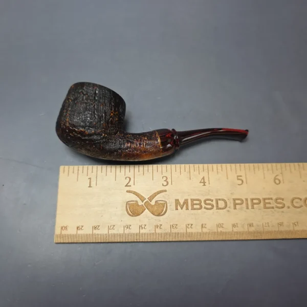 Smith House Partially Sandblasted Pot w/ Ebonite Handmade Briar Pipe, New - Image 10