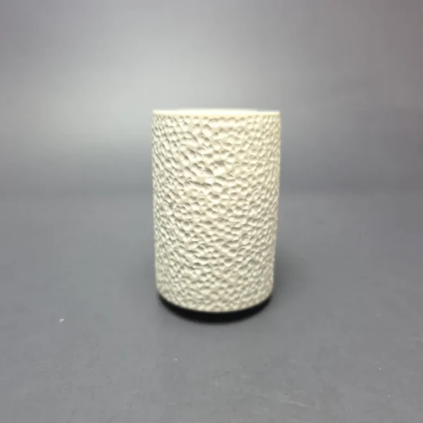 MBSD Meerschaum Deluxe Rusticated Poker Block Meerschaum Pipe, Briar-Mortise, New - Image 4