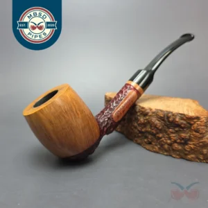 Brian Kalnitz Partially Rusticated Billiard Estate Briar Pipe, American Estates