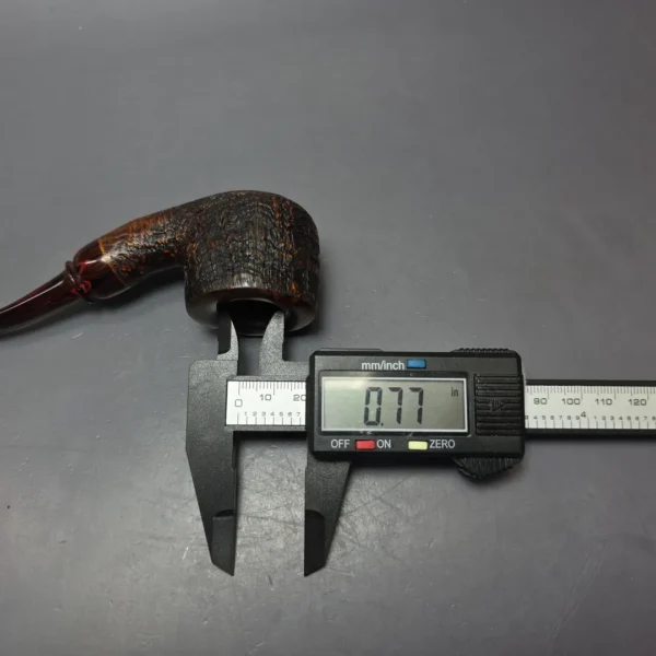 Smith House Partially Sandblasted Pot w/ Ebonite Handmade Briar Pipe, New - Image 11