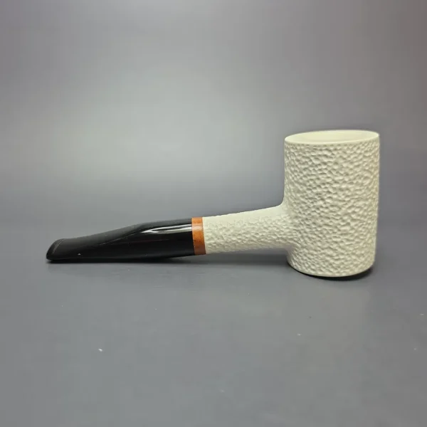 MBSD Meerschaum Deluxe Rusticated Poker Block Meerschaum Pipe, Briar-Mortise, New - Image 5