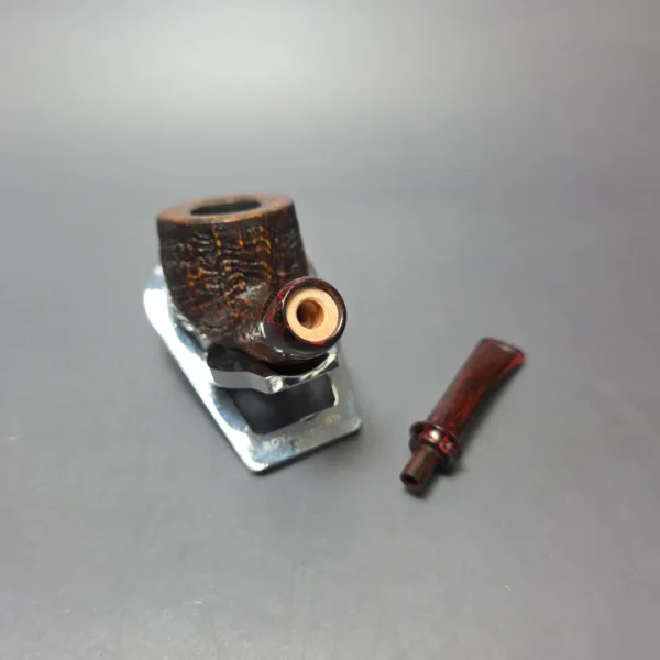 Smith House Partially Sandblasted Pot w/ Ebonite Handmade Briar Pipe, New - Image 12