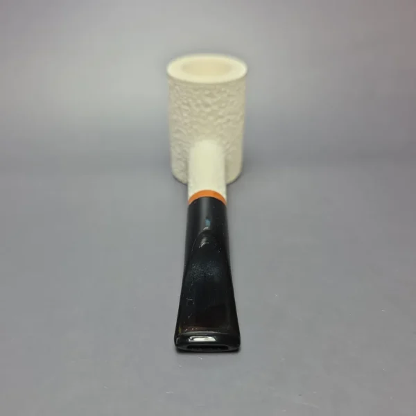 MBSD Meerschaum Deluxe Rusticated Poker Block Meerschaum Pipe, Briar-Mortise, New - Image 6
