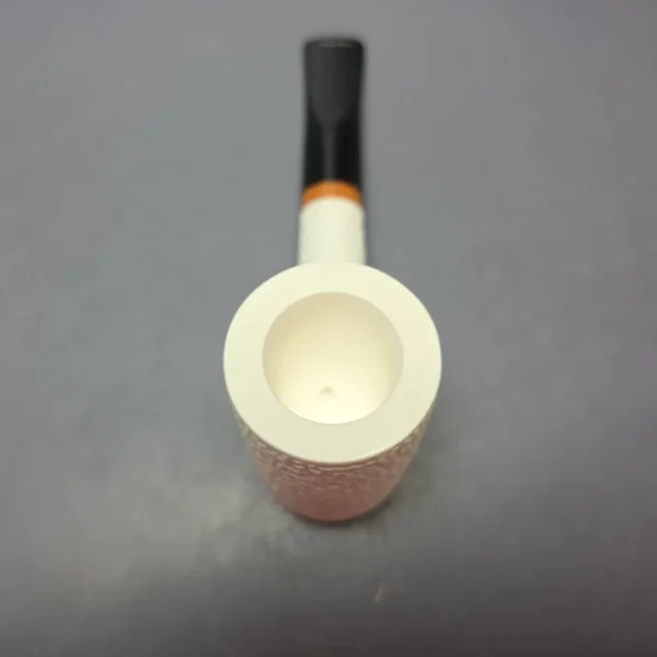 MBSD Meerschaum Deluxe Rusticated Poker Block Meerschaum Pipe, Briar-Mortise, New - Image 7