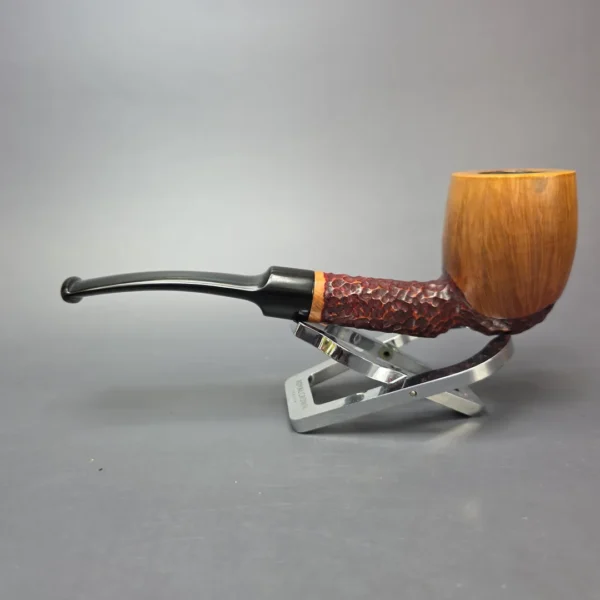 Brian Kalnitz Partially Rusticated Billiard Estate Briar Pipe, American Estates - Image 7