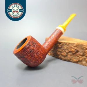 Smith House Partially Sandblasted Pot w/ Rein & Ivorite Handmade Briar Pipe, New