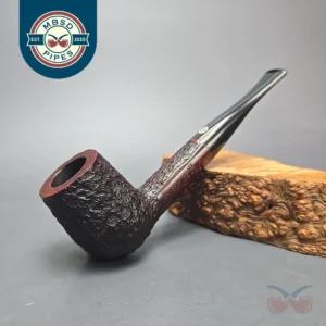 James Upshall Bark Group 5 Partially Rusticated Billiard Estate Briar Pipe, Unsmoked