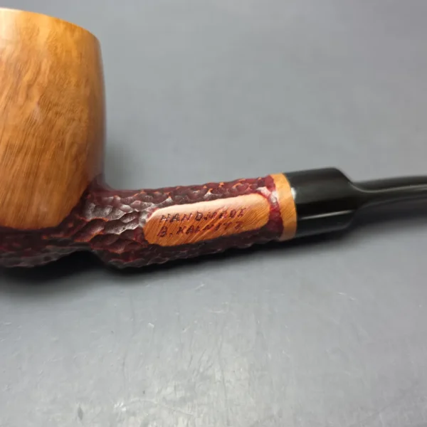 Brian Kalnitz Partially Rusticated Billiard Estate Briar Pipe, American Estates - Image 6