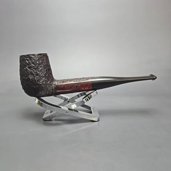 James Upshall Bark Group 5 Partially Rusticated Billiard Estate Briar Pipe, Unsmoked - Image 9