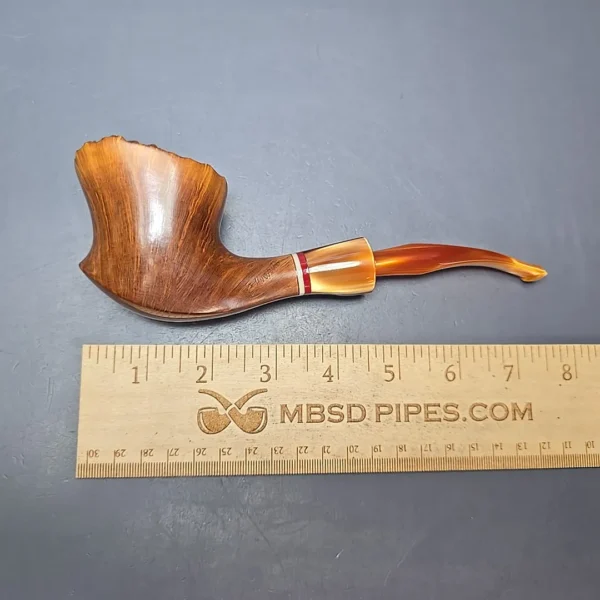Edward's XL Smooth Freehand w/ Acrylic Estate Briar Pipe, American Estates - Image 13