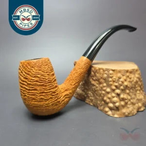 Pipe Tristan Sandblasted 120 LC Bent Billiard Handmade Briar Pipe, New