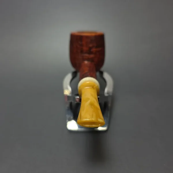 Smith House Partially Sandblasted Pot w/ Rein & Ivorite Handmade Briar Pipe, New - Image 12