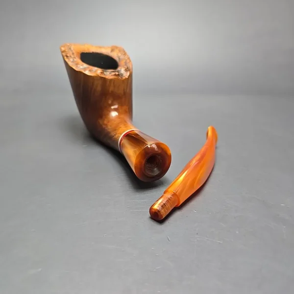 Edward's XL Smooth Freehand w/ Acrylic Estate Briar Pipe, American Estates - Image 15