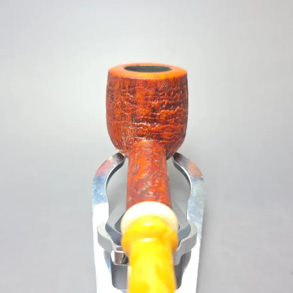 Smith House Partially Sandblasted Pot w/ Rein & Ivorite Handmade Briar Pipe, New - Image 13