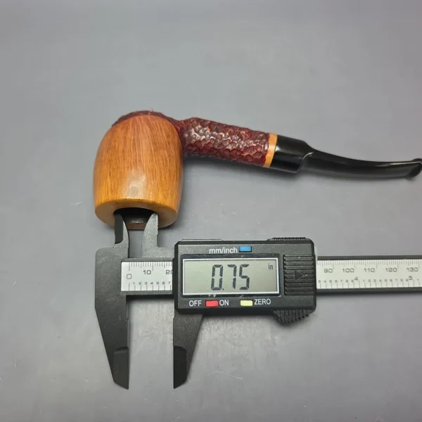 Brian Kalnitz Partially Rusticated Billiard Estate Briar Pipe, American Estates - Image 3