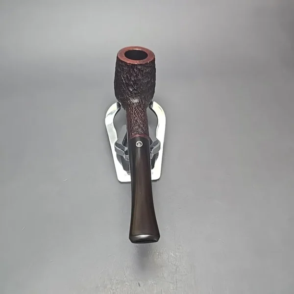 James Upshall Bark Group 5 Partially Rusticated Billiard Estate Briar Pipe, Unsmoked - Image 12