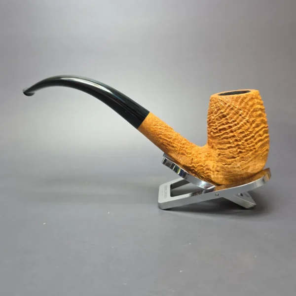 Pipe Tristan Sandblasted 120 LC Bent Billiard Handmade Briar Pipe, New - Image 4