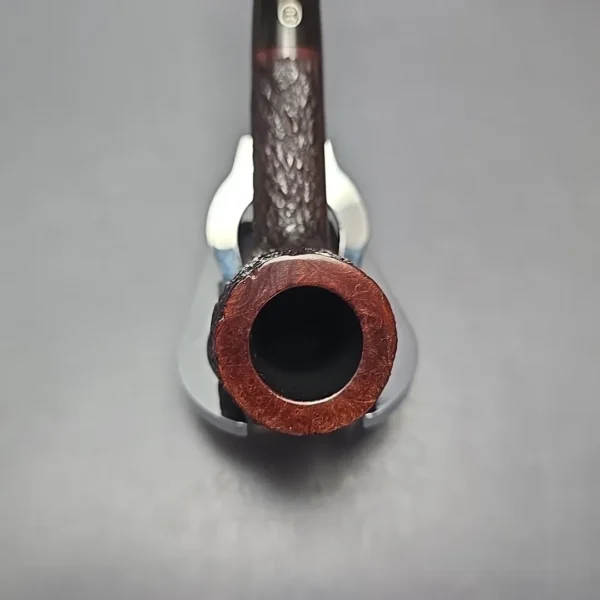 James Upshall Bark Group 5 Partially Rusticated Billiard Estate Briar Pipe, Unsmoked - Image 13