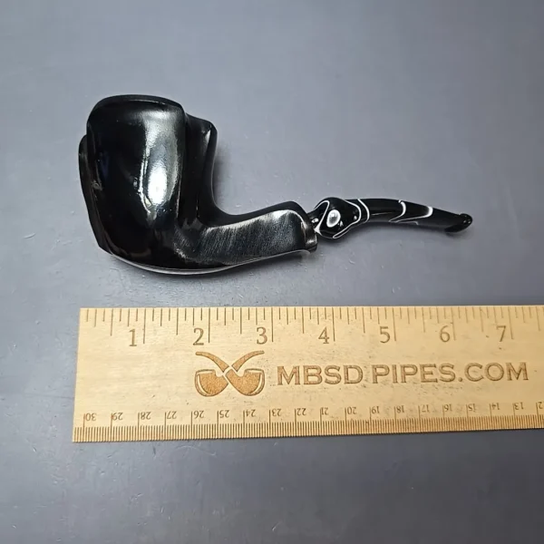 Nording Black Smooth Freehand Estate Briar Pipe, Unsmoked - Image 11