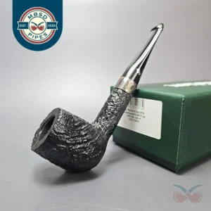 Peterson 2025 St Patrick's Day 106 Sandblasted Billiard w/ Silver Estate Briar Pipe, Unsmoked