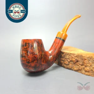 Nording Giant Classic A Smooth Bent Billiard Estate Briar Pipe, Unsmoked