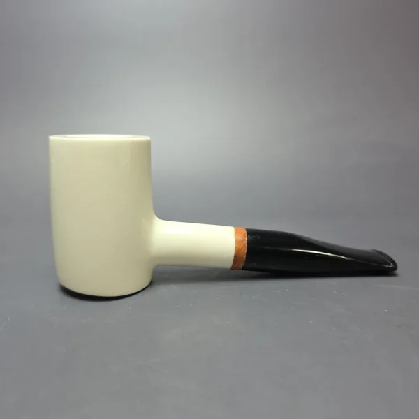MBSD Meerschaum Deluxe Smooth Poker Block Meerschaum, Pipe Briar-Mortise, New - Image 3