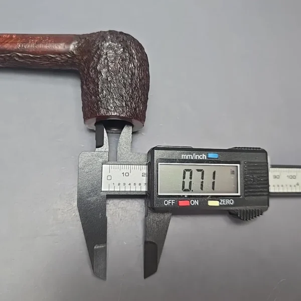 James Upshall Bark Group 5 Partially Rusticated Billiard Estate Briar Pipe, Unsmoked - Image 3