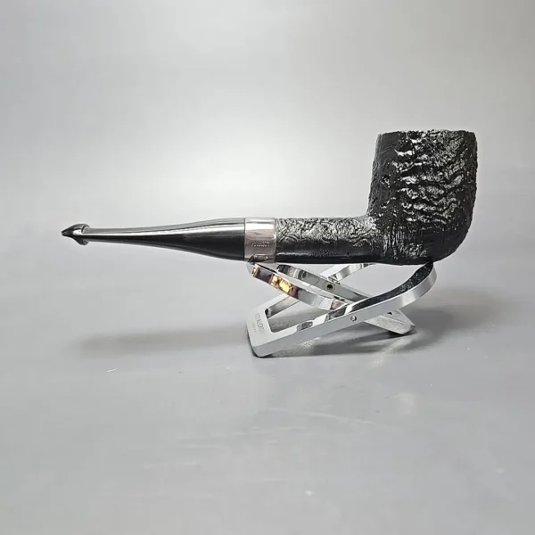 Peterson 2025 St Patrick's Day 106 Sandblasted Billiard w/ Silver Estate Briar Pipe, Unsmoked - Image 12
