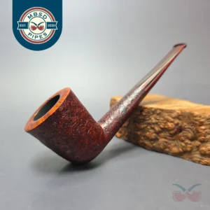Smith House Partially Sandblasted Oval Shank Dublin Handmade Briar Pipe, New