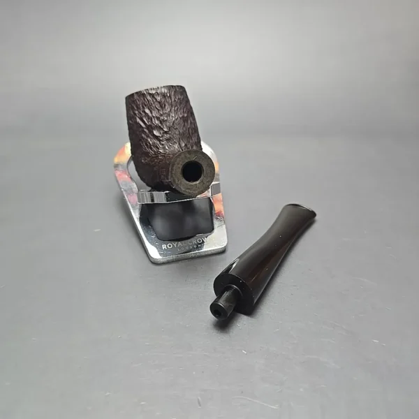 James Upshall Bark Group 5 Partially Rusticated Billiard Estate Briar Pipe, Unsmoked - Image 4