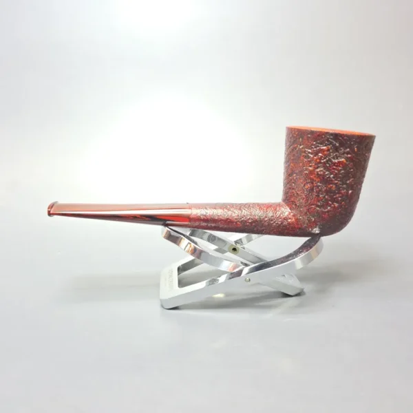 Smith House Partially Sandblasted Oval Shank Dublin Handmade Briar Pipe, New - Image 4