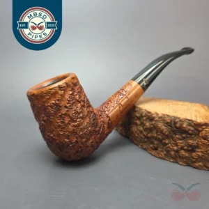 Ascorti Business KS Rusticated Stack Brandy Estate Briar Pipe, Italian Estates