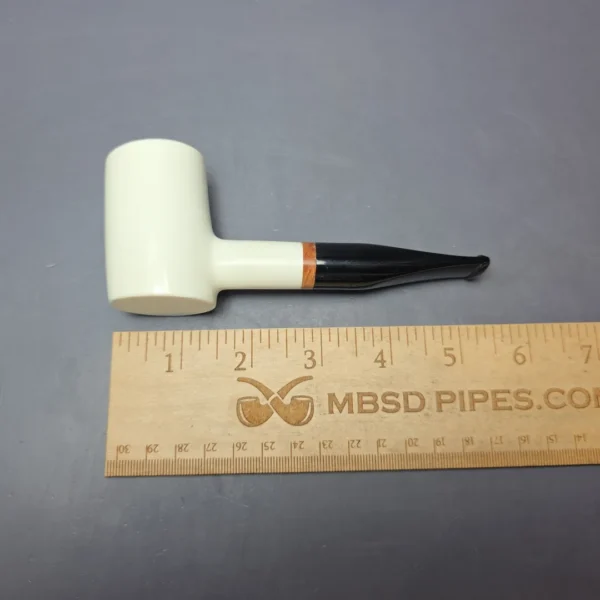 MBSD Meerschaum Deluxe Smooth Poker Block Meerschaum, Pipe Briar-Mortise, New - Image 7