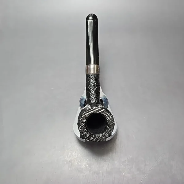 Peterson 2025 St Patrick's Day 106 Sandblasted Billiard w/ Silver Estate Briar Pipe, Unsmoked - Image 4