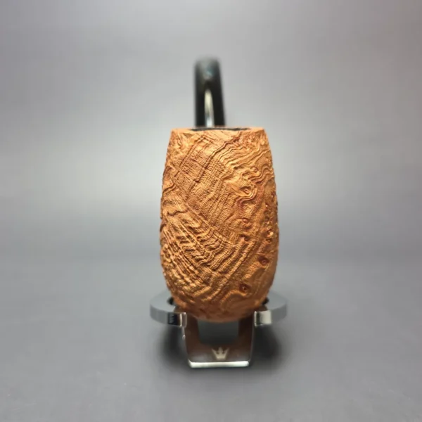 Pipe Tristan Magnum Sandblasted LC Bent Billiard Handmade Strawberry Briar Pipe, New - Image 3