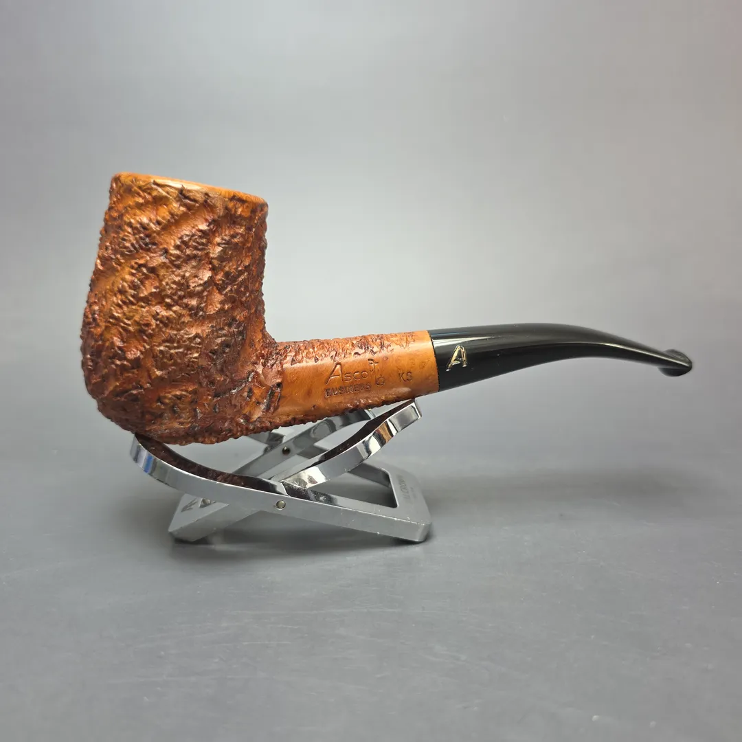 Ascorti Business KS Rusticated Stack Brandy Estate Briar Pipe, Italian Estates - Image 2
