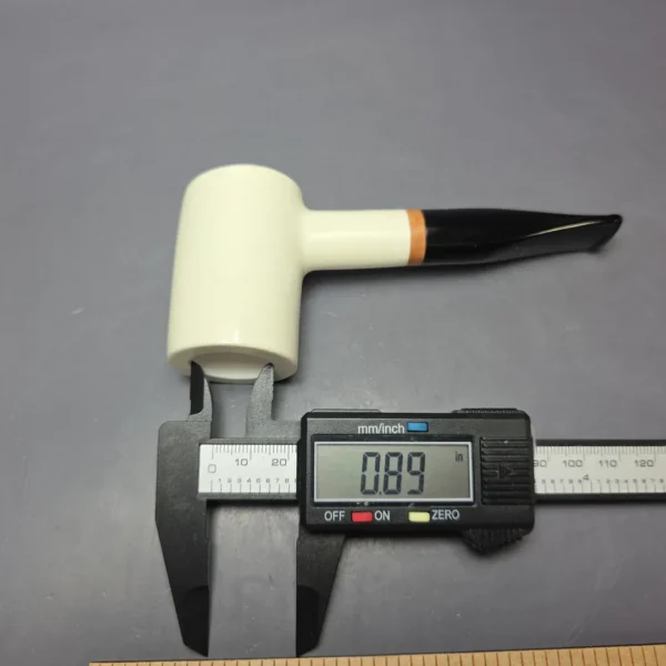 MBSD Meerschaum Deluxe Smooth Poker Block Meerschaum, Pipe Briar-Mortise, New - Image 8