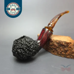 Nording (for The Tinder Box) Freehand Rusticated Brandy Estate Briar Pipe, Danish Estates 9mm