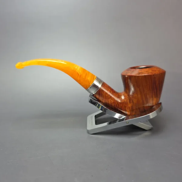 Peterson Rosslare B10 Smooth Calabash w/ Silver Estate Briar Pipe, Irish Estates - Image 4