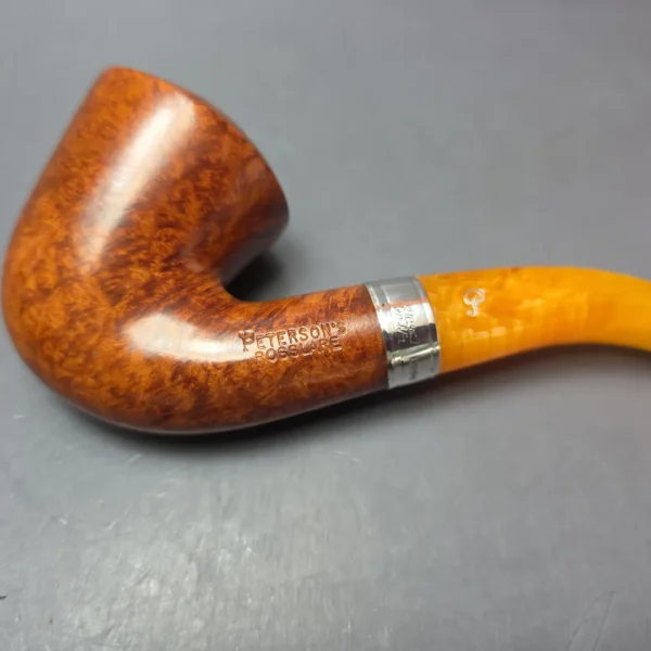 Peterson Rosslare B10 Smooth Calabash w/ Silver Estate Briar Pipe, Irish Estates - Image 7